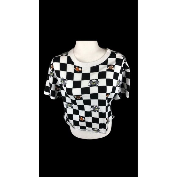Tom & Jerry Checkered Crop Top Ladies X-Large - Picture 1 of 5